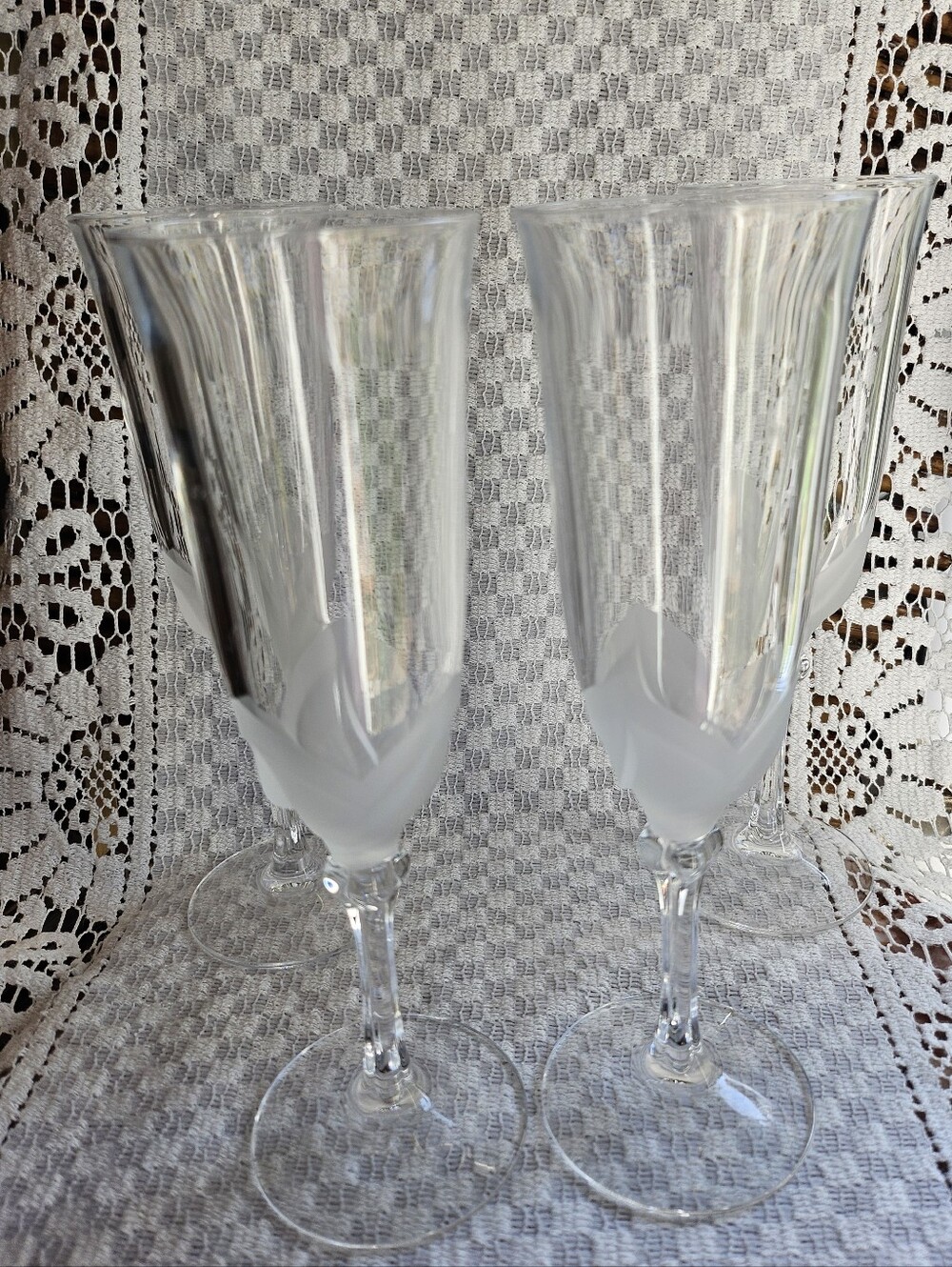 J.G. Durand Crystal Champagne Flutes